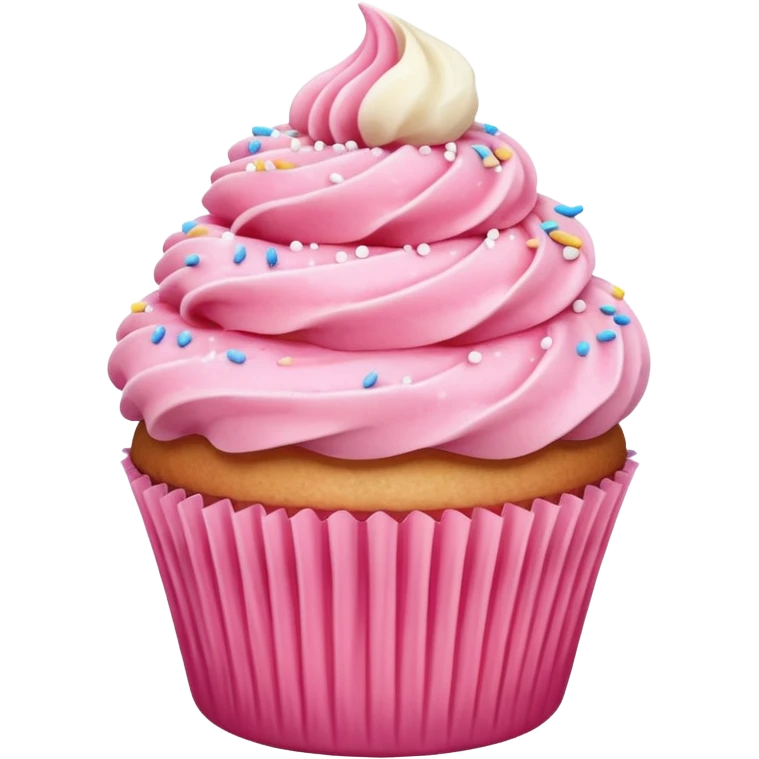 Cupcake with pink icing emoji