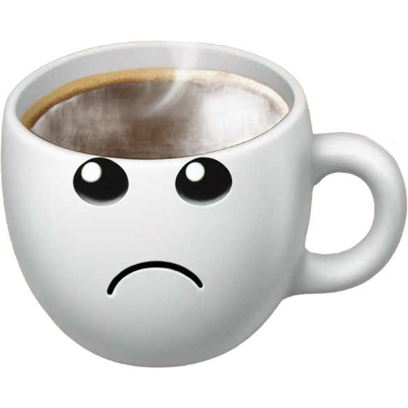 Coffee with bow and snowflake booger emoji