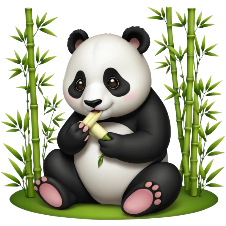 Panda eating a rat  emoji