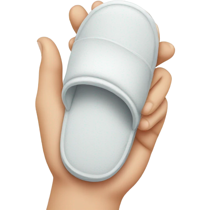 hand with slipper emoji