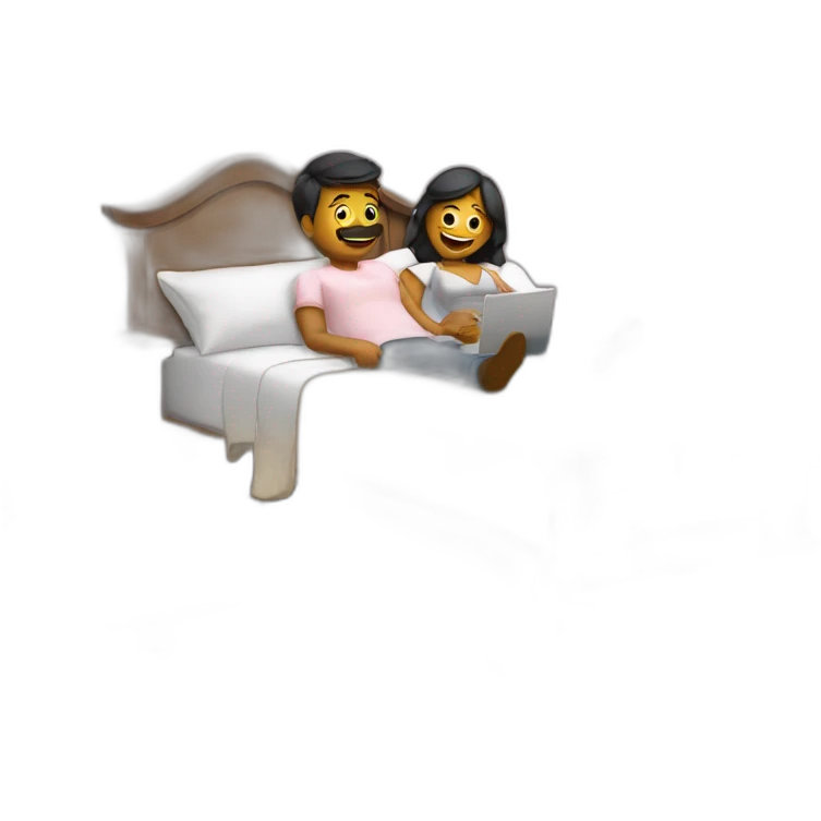 Couple in a bed emoji
