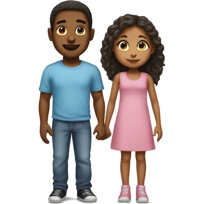 Big brother and litte sister emoji