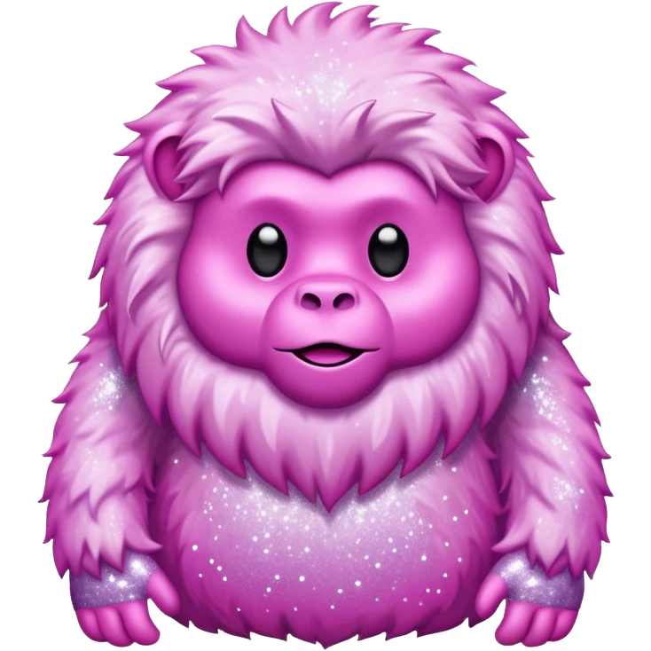 pink yeti with glitter emoji