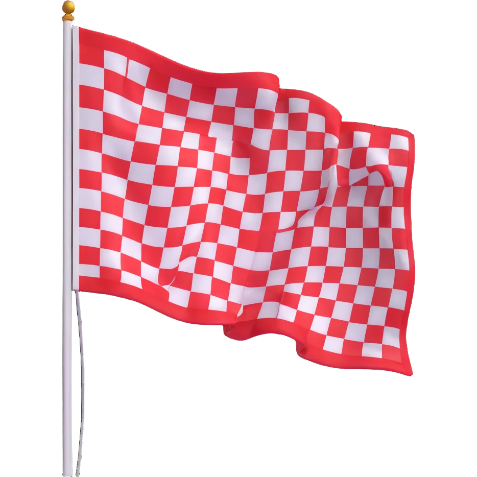 Flag of Utrecht with red and white checkered pattern emoji