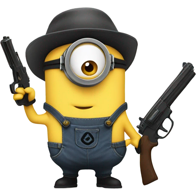 ￼ Minion with a gun emoji