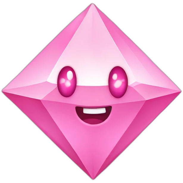 pink diamond upside down emoji