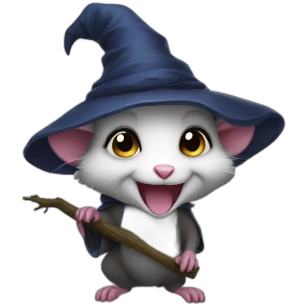 possum wizard emoji