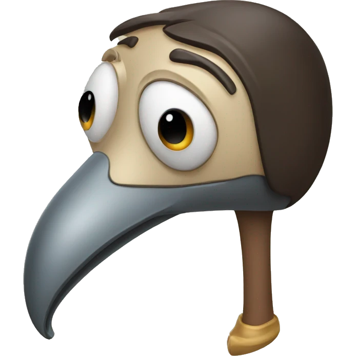Pinocchio with a long nose and mustache emoji
