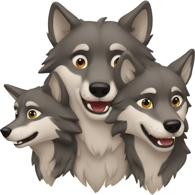 wolf family emoji