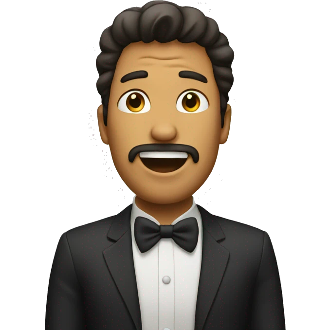 A man singing  emoji