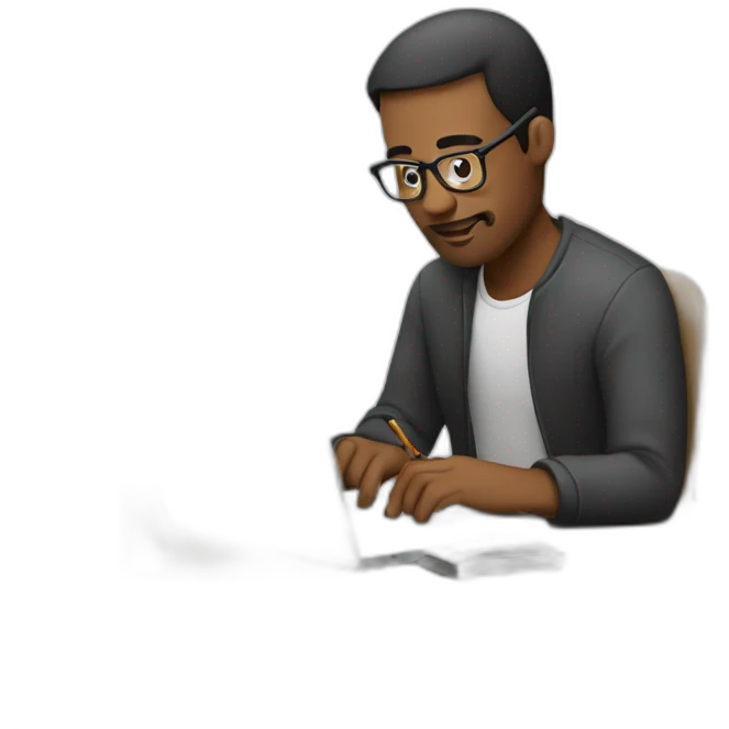 writer writing on computer emoji
