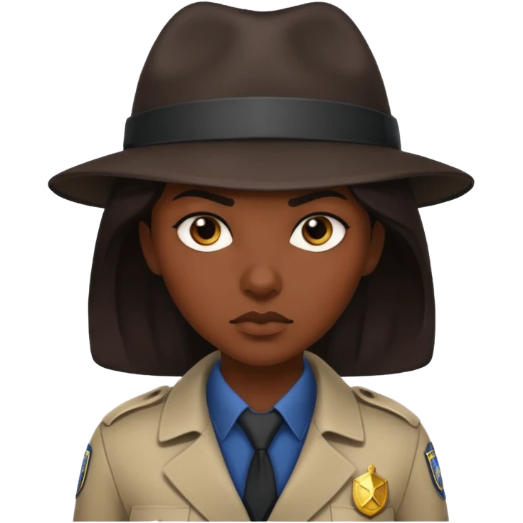 dark skin female detective emoji