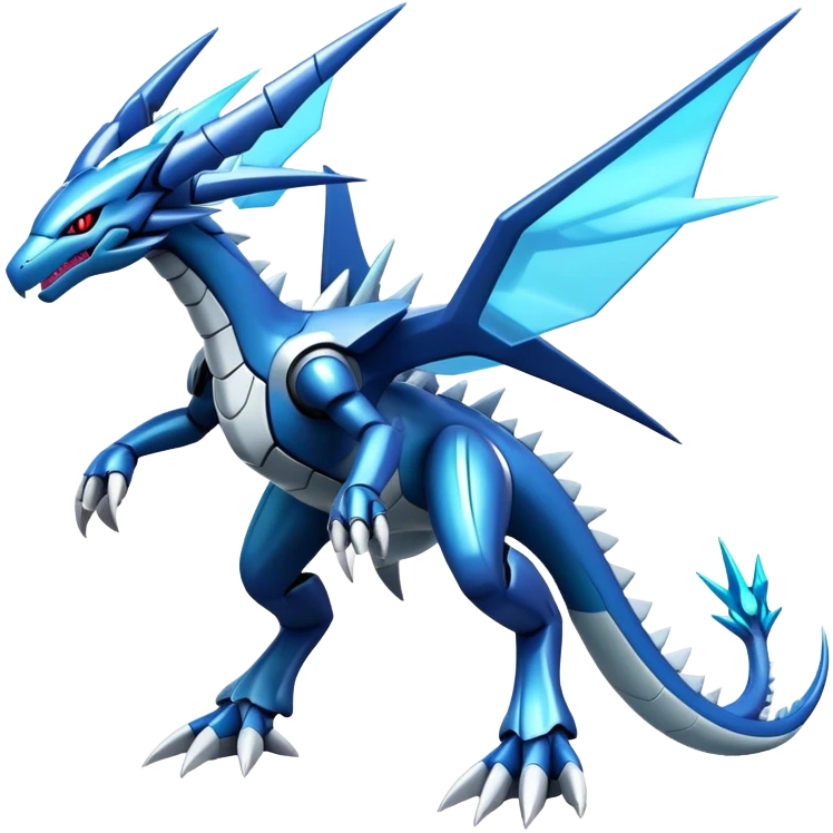  Cool Edgy Shiny Futuristic Ethereal Legendary Dialga-Digimon-Salamence-Kyurem-hybrid full body emoji