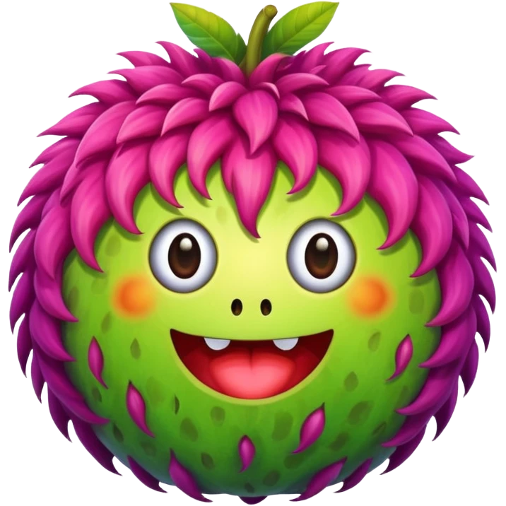 Cute monster Fruit. emoji