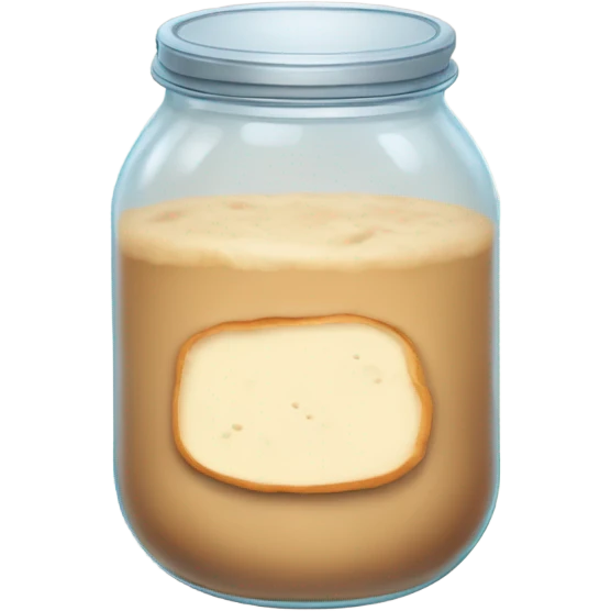 bubbly sourdough starter in aesthetic jar emoji
