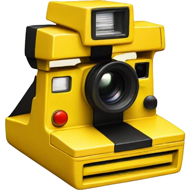 Yellow Polaroid camera emoji