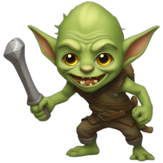 Un goblin qui boit de la bierre emoji