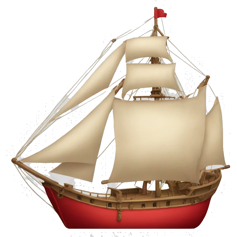 ship with red sails emoji