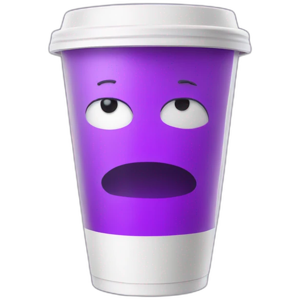 mysterious purple drink in a plastic white cup emoji