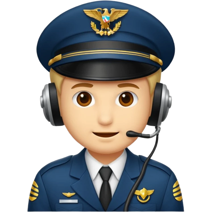 kulaklığı olan bir pilo emoji