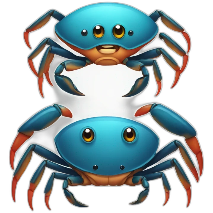 funny crab emoji