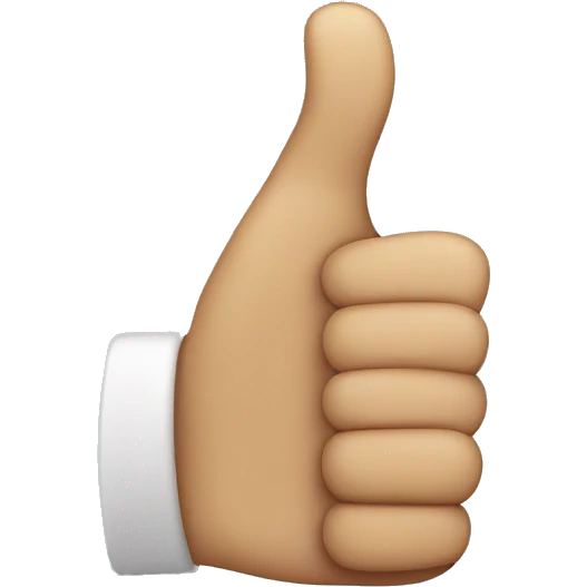 thumbs up hand only emoji