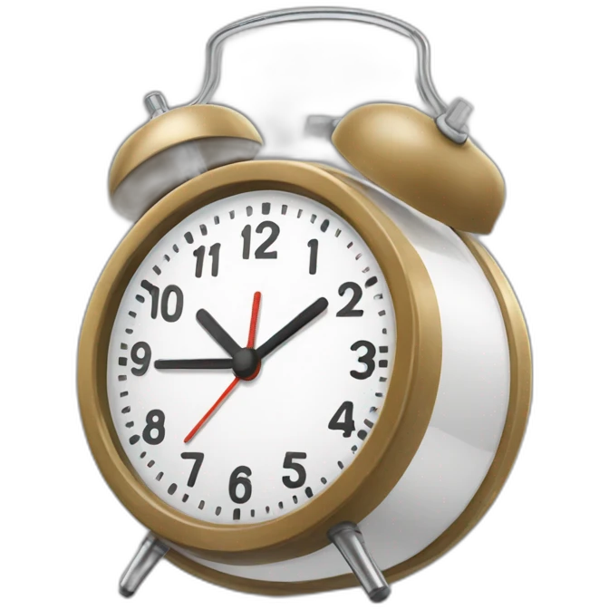 alarm clock with 10 written emoji
