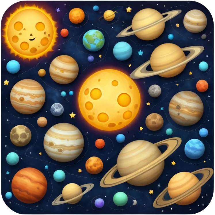 The solar system emoji