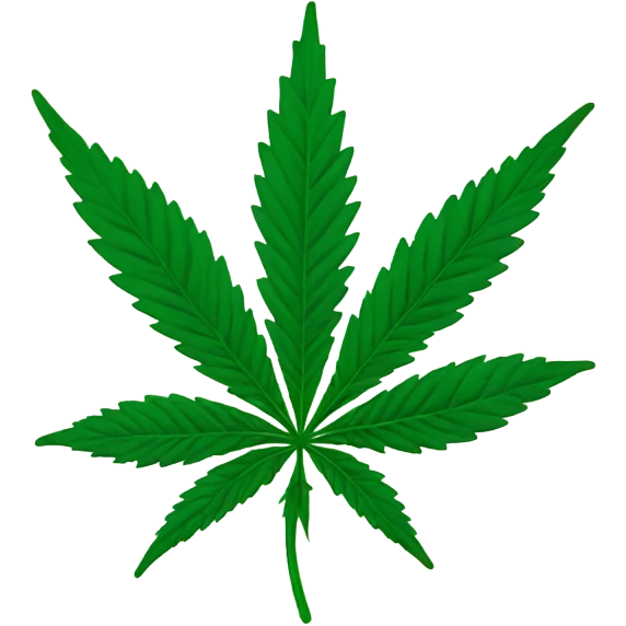 Cannabis leave with bud emoji