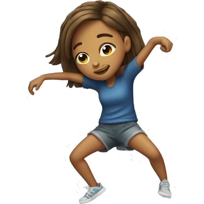 girl dabbing emoji