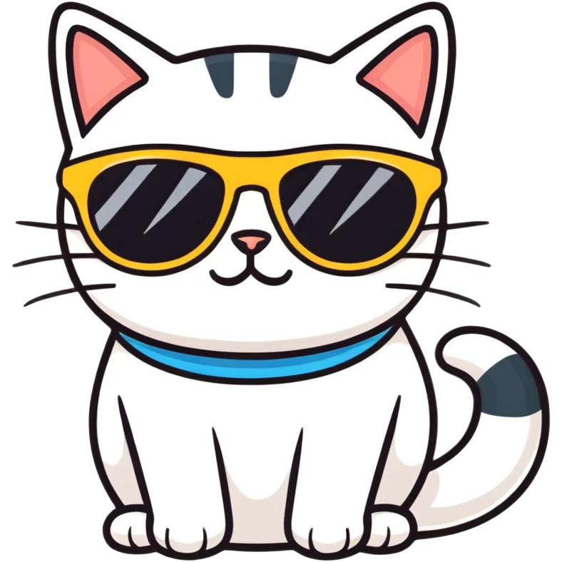 Cat with sunglasses emoji