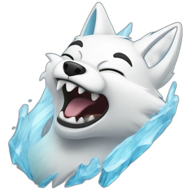Icefox screaming emoji