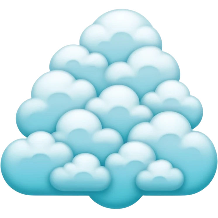 núvem japonesas ciano emoji