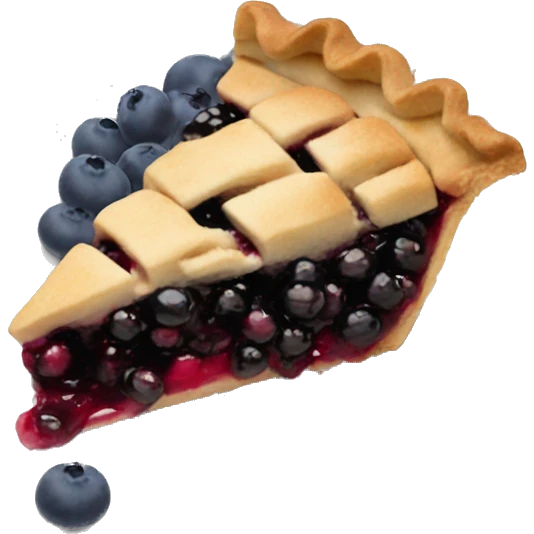 Pie with blueberrys emoji