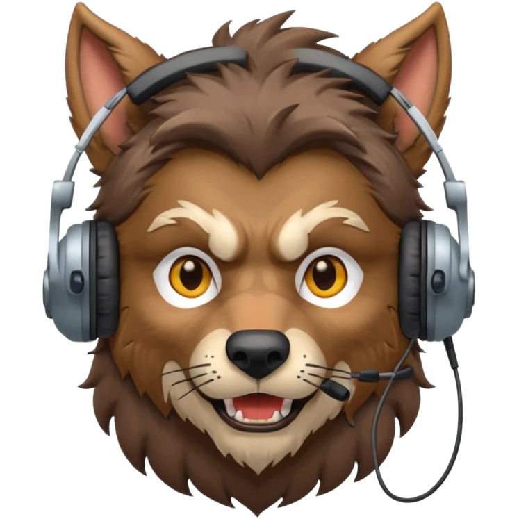 A werewolf working on a film set emoji