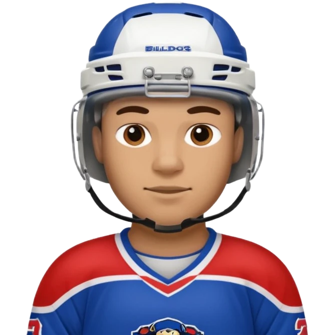 Hockey player in Bulldogs Jersey emoji
