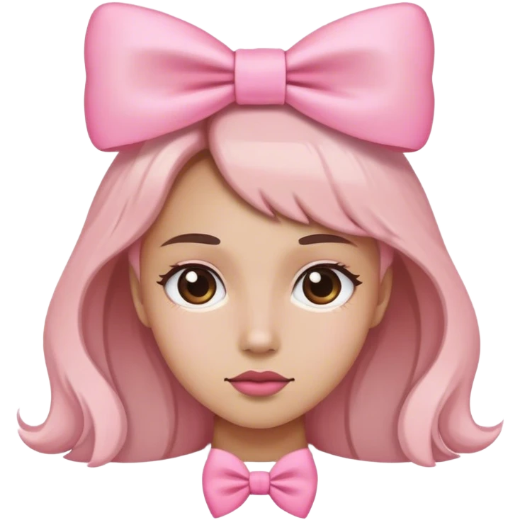 Moño rosa  emoji