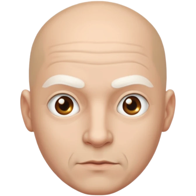 bald powder white skin man emoji