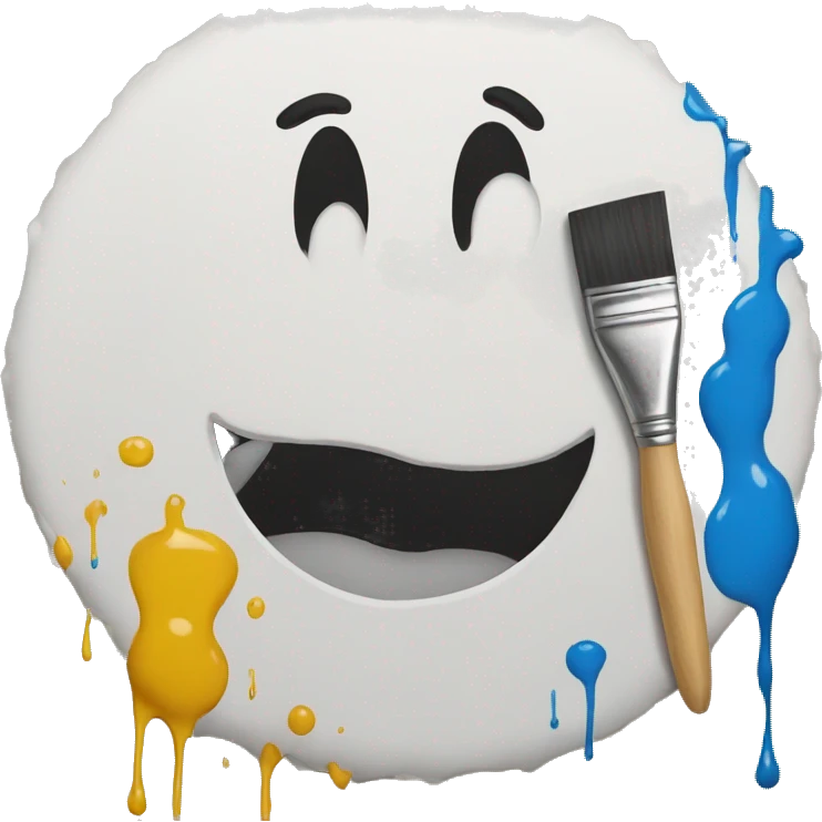paint on canvas emoji