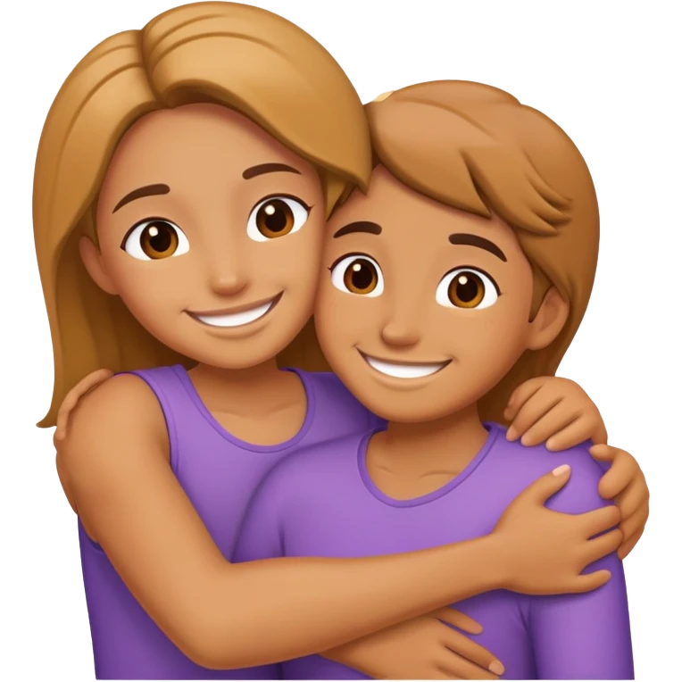 two best friends hugging emoji