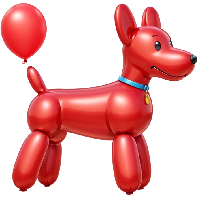 red ballon dog emoji