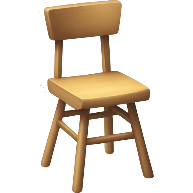 Minimalist wood chair setup emoji