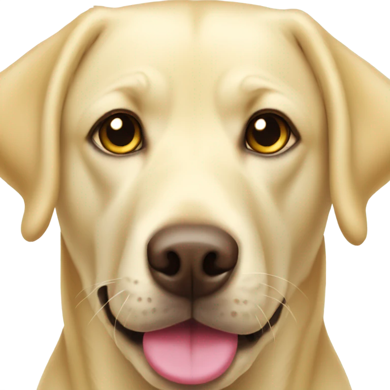 Yellow Labrador with pink nose, hazel eyes emoji