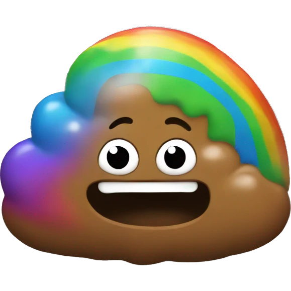 rainbow poop emoji