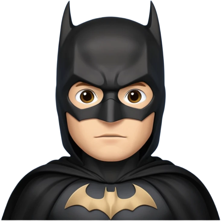 Un hombre vestido de batman emoji