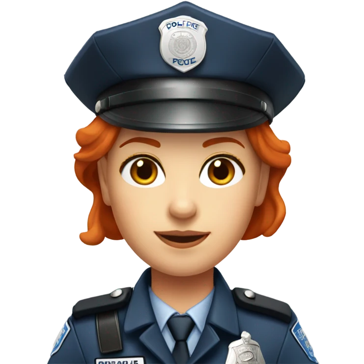 Red Head Police Officer Girl  emoji