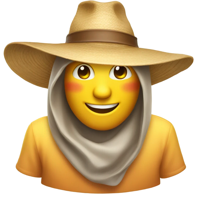 Smiling sun with hat  emoji