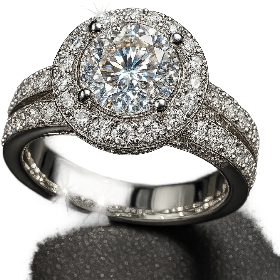 glamorous ring, sparkling and luxurious, no background emoji