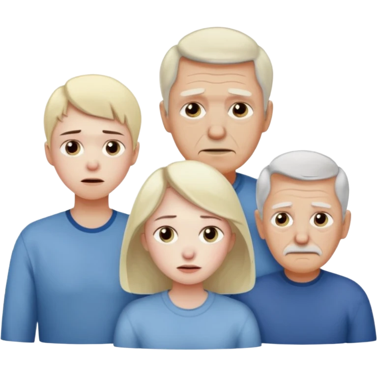 Ok keep this just change it a bit Standing next to the wife I want her brother to be sick and her parents are smiling and her grandfather is sick (no grandma) on the wife’s side. emoji