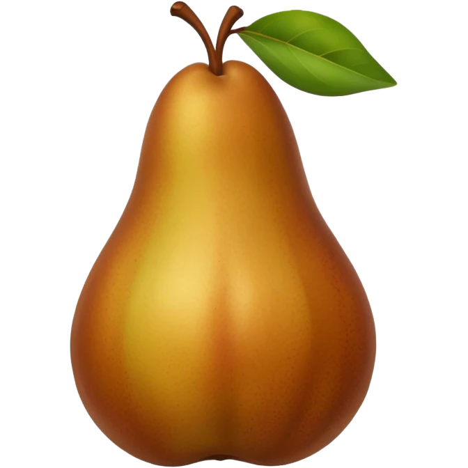 pear brown emoji